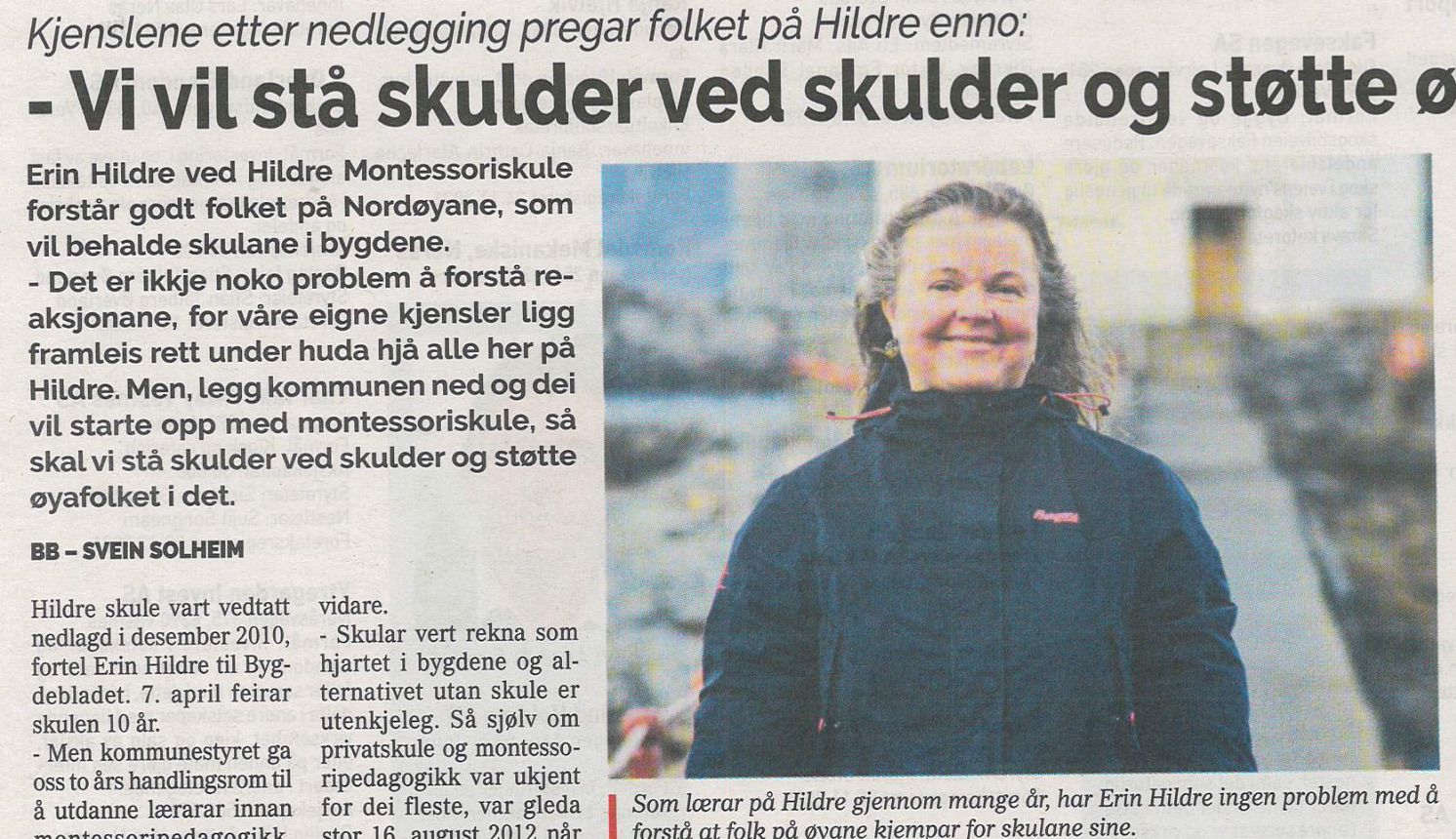 - Vil stå skulder ved skulder og støtte øyfolket